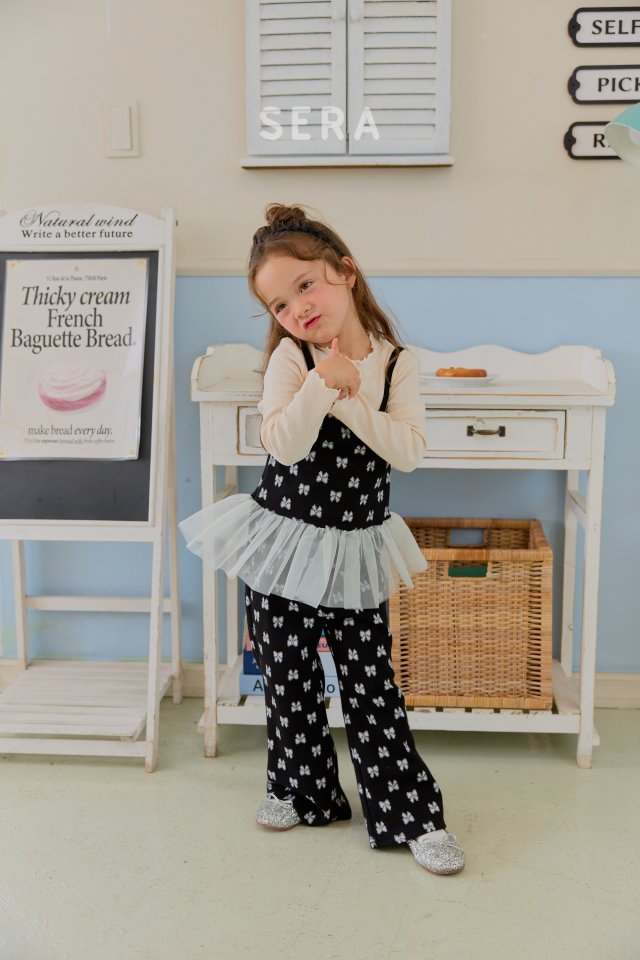 Sera - Korean Children Fashion - #kidsshorts - Ribbon Jacquard Set - 7