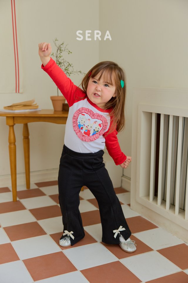 Sera - Korean Children Fashion - #kidzfashiontrend - Pearl Ribbon Bootcut Pants - 6