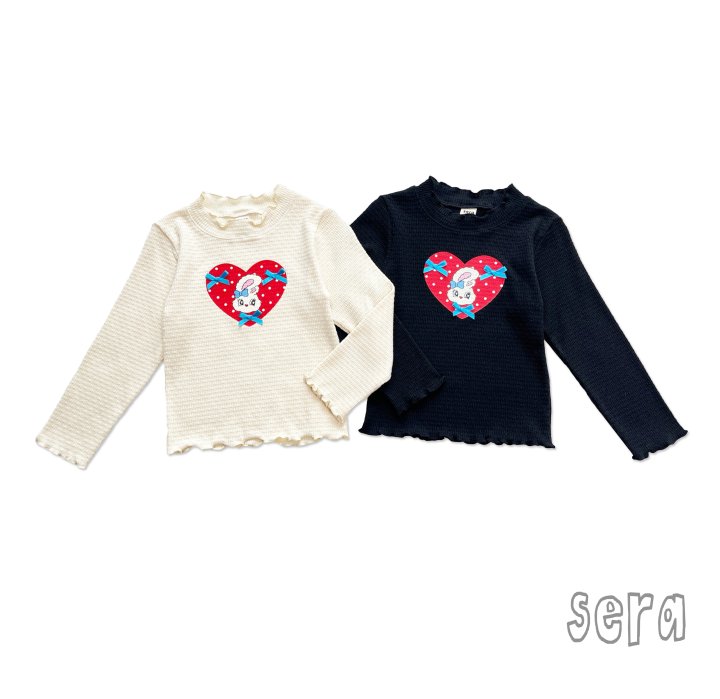 Sera - Korean Children Fashion - #kidzfashiontrend - Dot Heart Rib Tee - 11