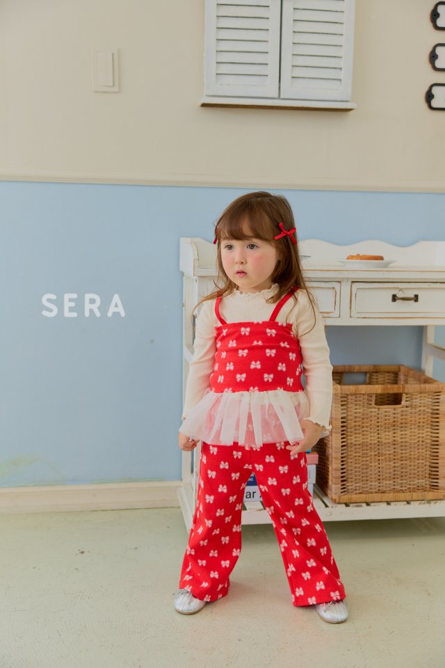 Sera - Korean Children Fashion - #kidzfashiontrend - Ribbon Jacquard Set - 9