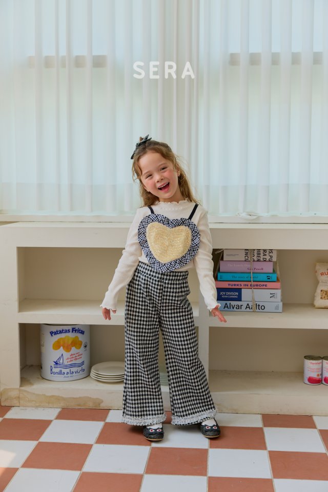 Sera - Korean Children Fashion - #littlefashionista - Check Bootcut Pants
