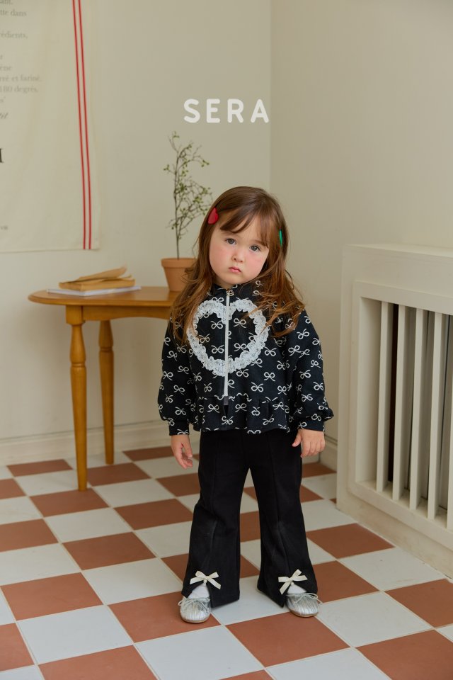 Sera - Korean Children Fashion - #littlefashionista - Pearl Ribbon Bootcut Pants - 8