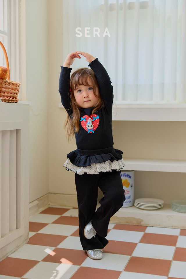 Sera - Korean Children Fashion - #littlefashionista - Dot Layered Bootcut Pants - 10