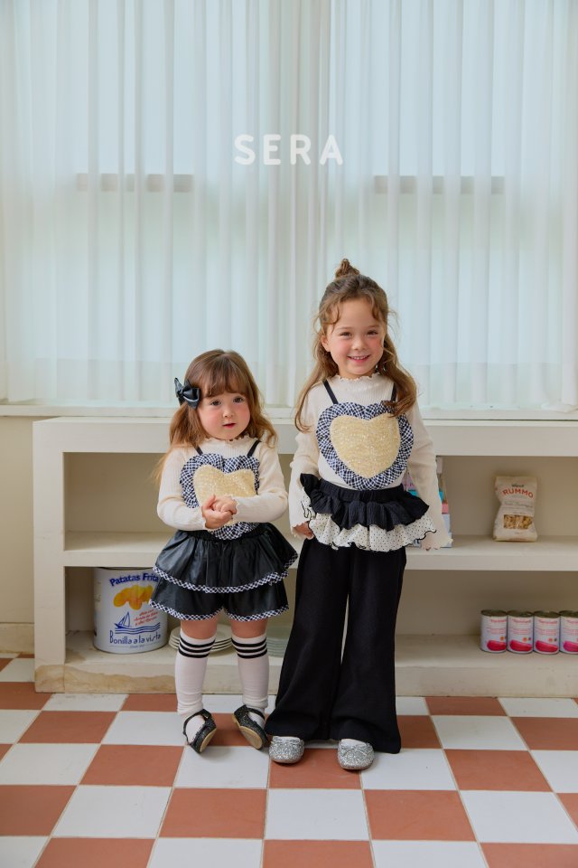 Sera - Korean Children Fashion - #magicofchildhood - Heart Rib Tee