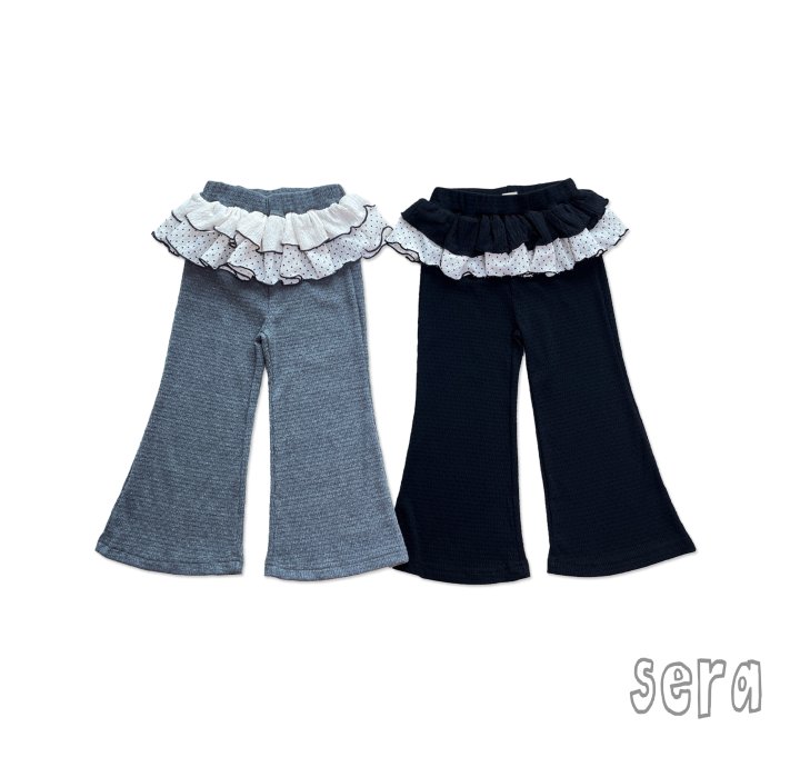 Sera - Korean Children Fashion - #magicofchildhood - Dot Layered Bootcut Pants - 11