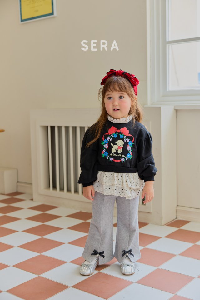 Sera - Korean Children Fashion - #minifashionista - Pearl Ribbon Bootcut Pants - 10
