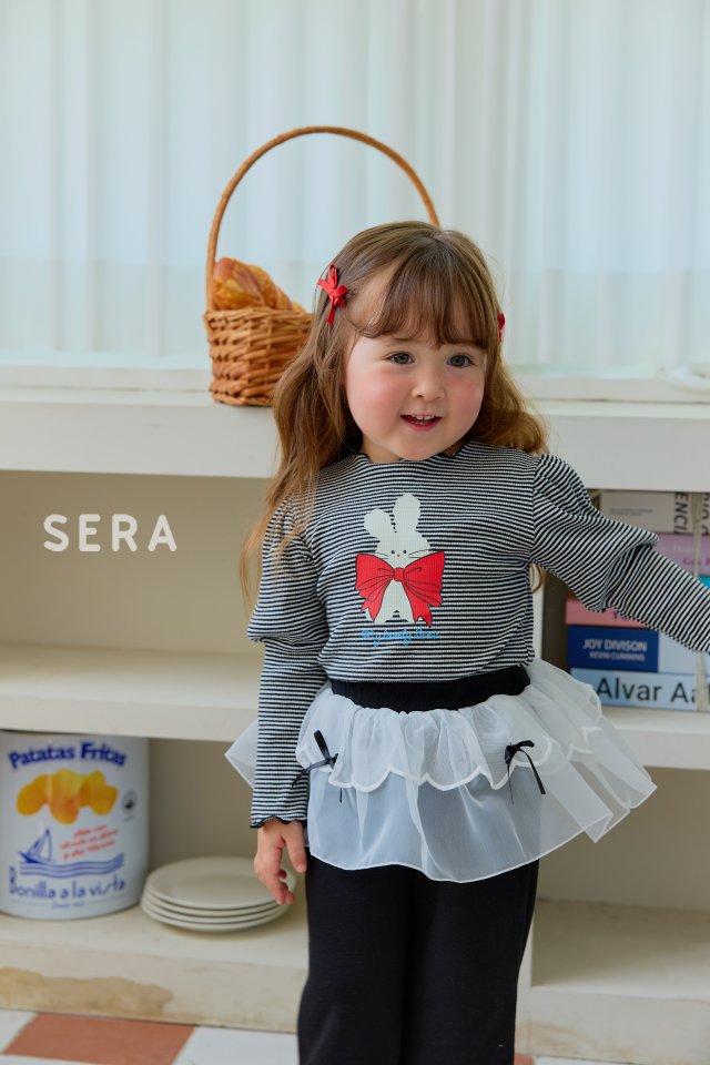 Sera - Korean Children Fashion - #stylishchildhood - Fluffy Bunny Rib Tee - 5