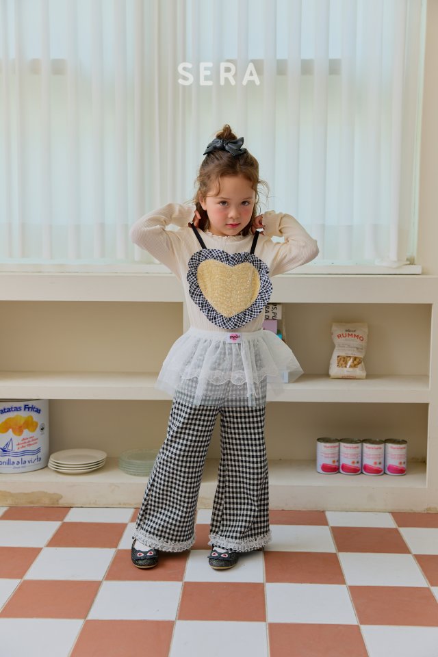 Sera - Korean Children Fashion - #toddlerclothing - Check Bootcut Pants - 6