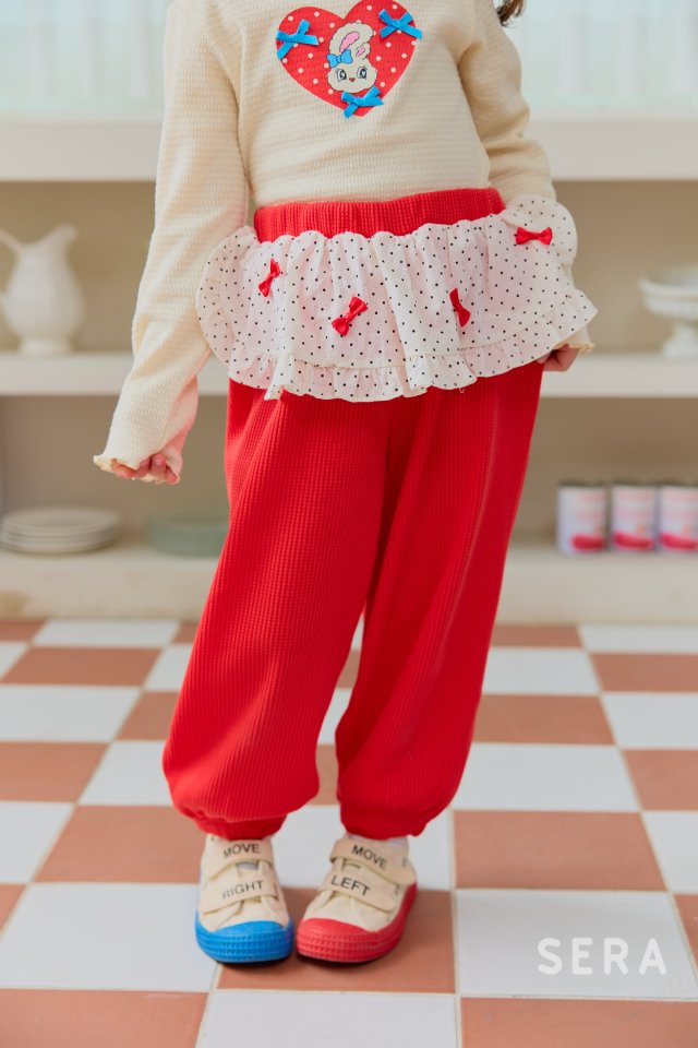 Sera - Korean Children Fashion - #toddlerclothing - Mini Ribbon Waffle Pants