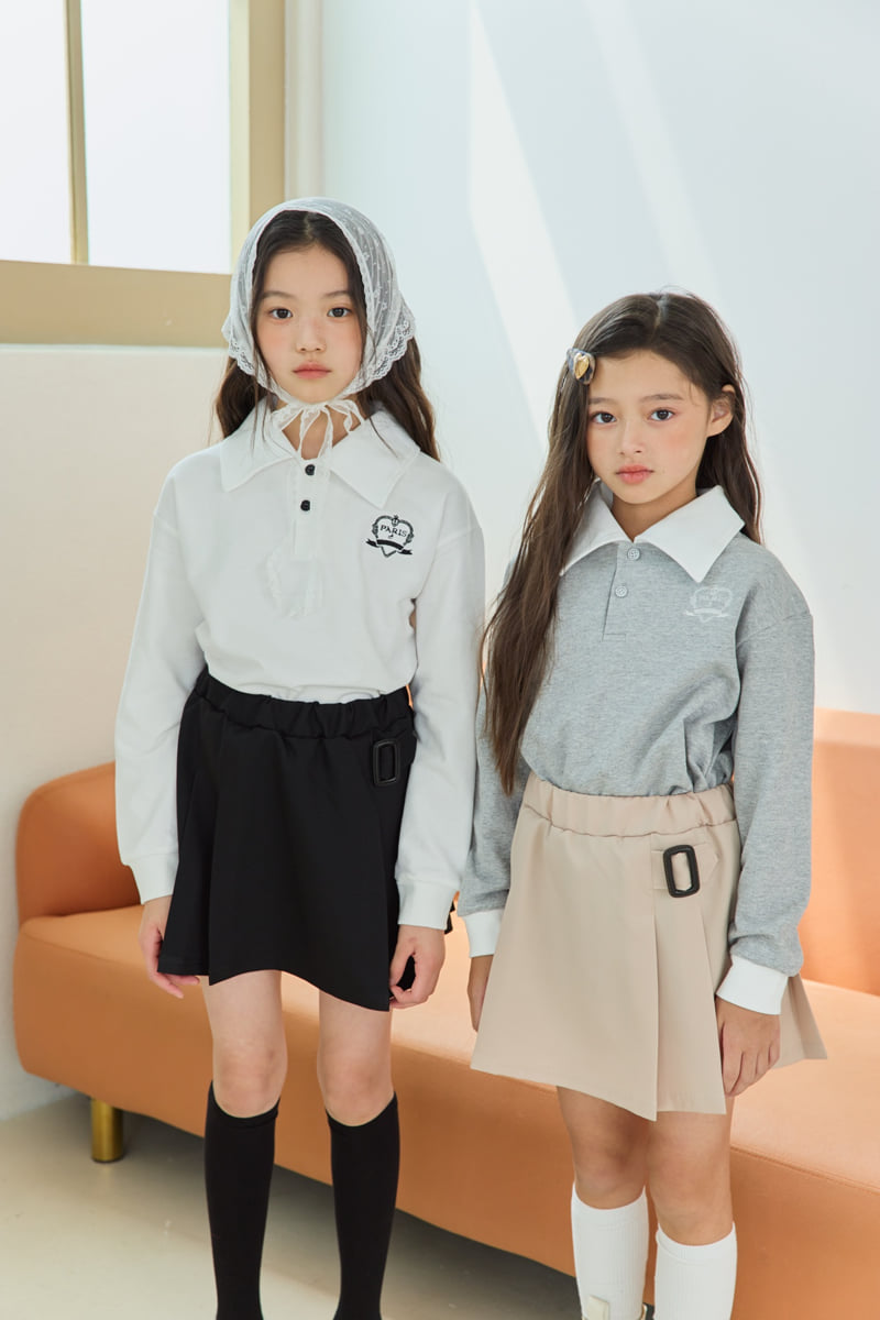 Sm2 - Korean Children Fashion - #Kfashion4kids - T13 Love Collar Tee