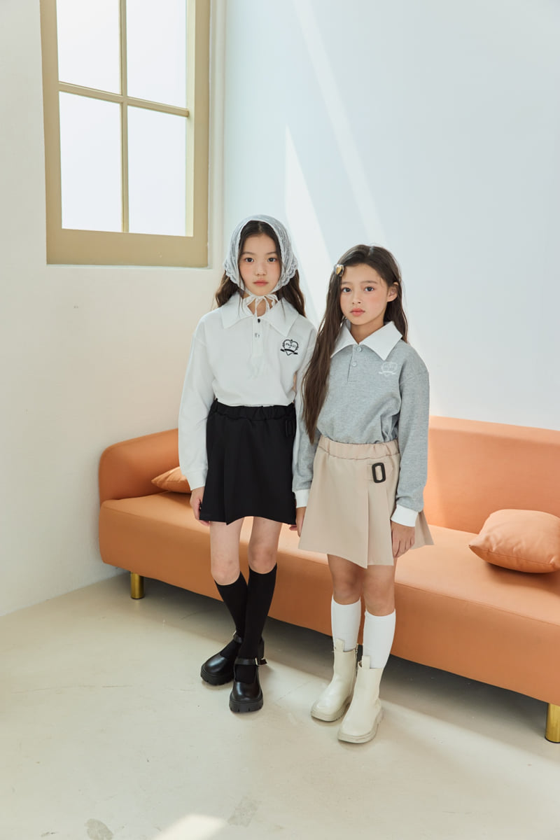 Sm2 - Korean Children Fashion - #childofig - T13 Love Collar Tee - 6
