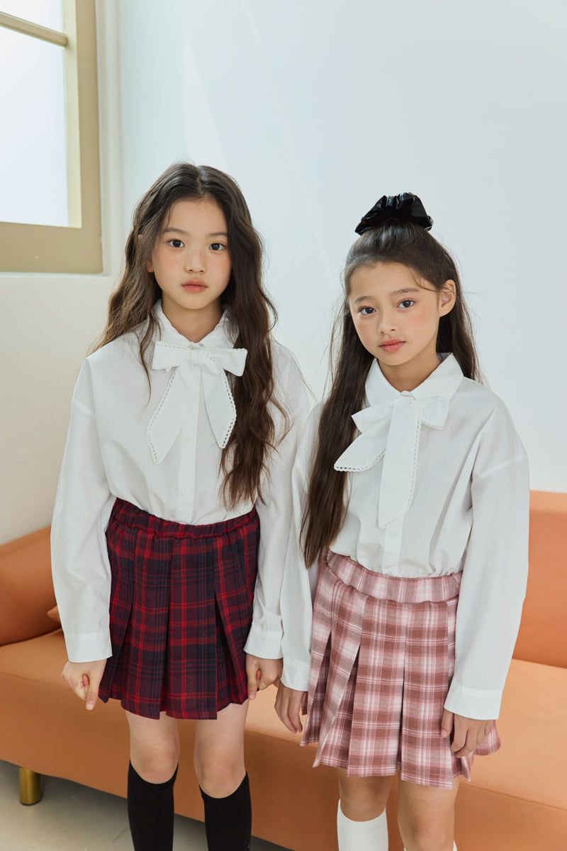 Sm2 - Korean Children Fashion - #fashionkids - K01 Check Pleated Skirt - 5