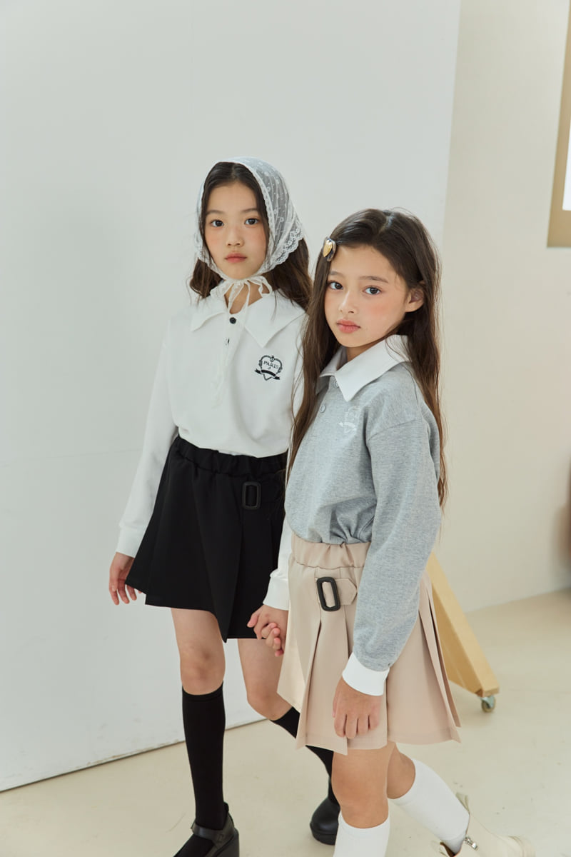 Sm2 - Korean Children Fashion - #kidsshorts - T13 Love Collar Tee - 12