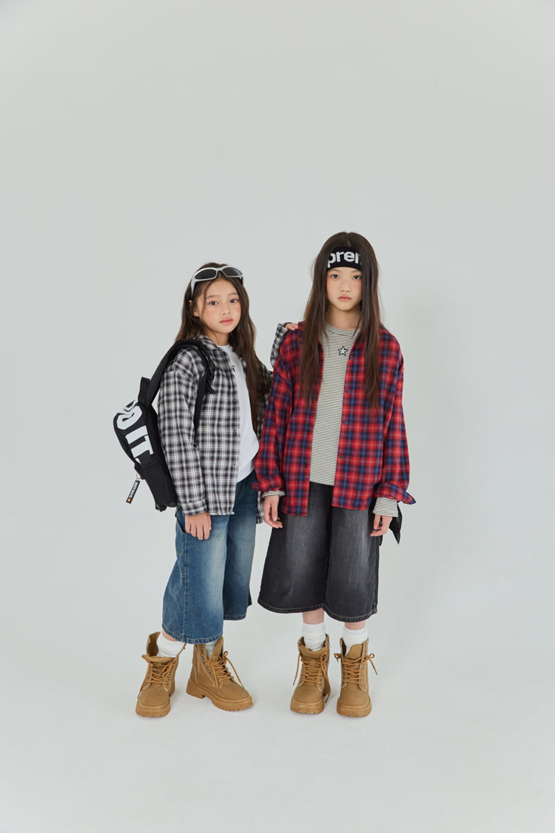 Sm2 - Korean Children Fashion - #Kfashion4kids - H02 Check Shirt - 4