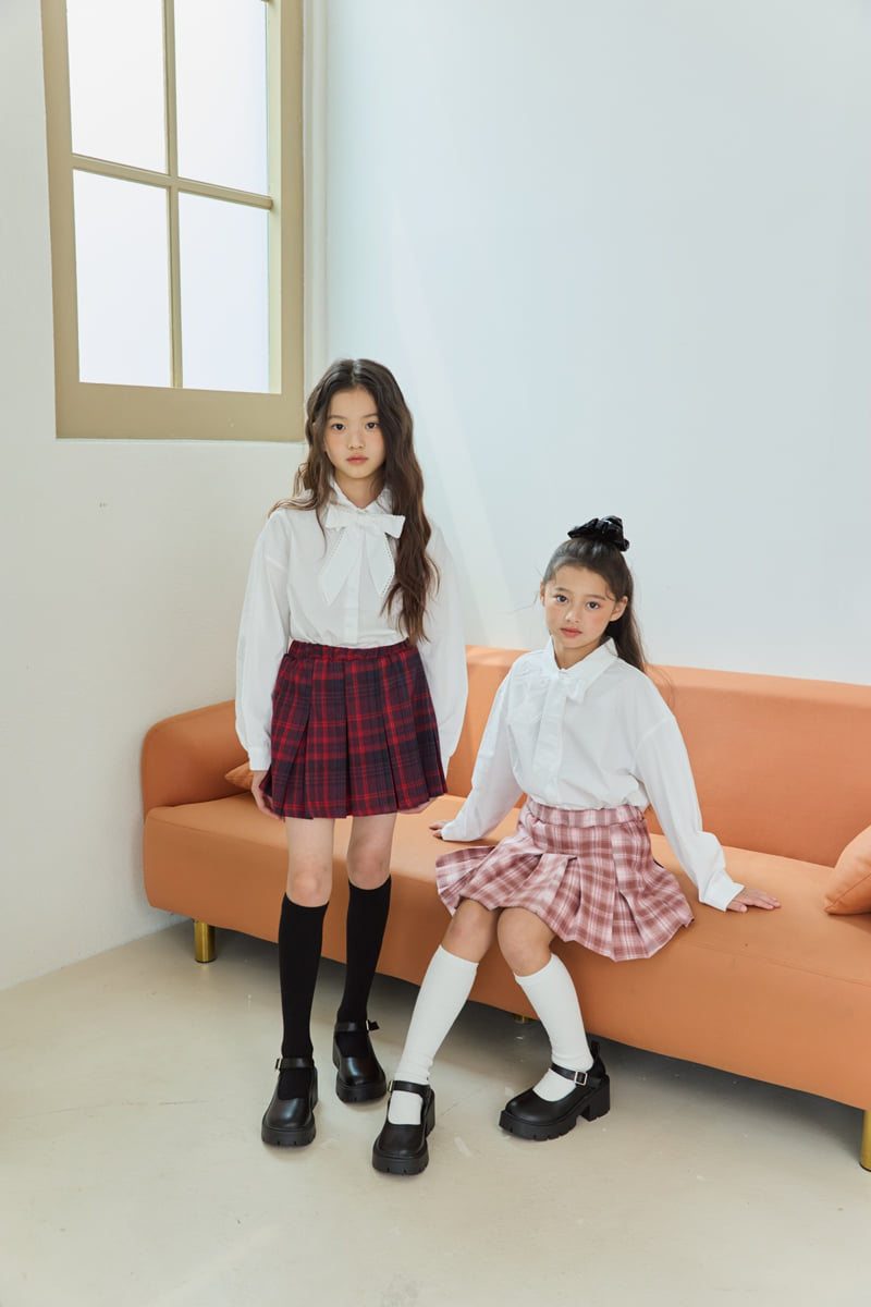 Sm2 - Korean Children Fashion - #littlefashionista - K01 Check Pleated Skirt - 10