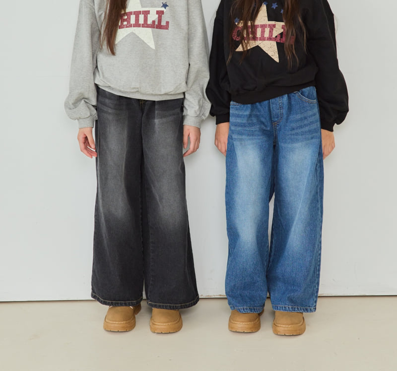 Sm2 - Korean Children Fashion - #magicofchildhood - P01 Wide Denim Pants