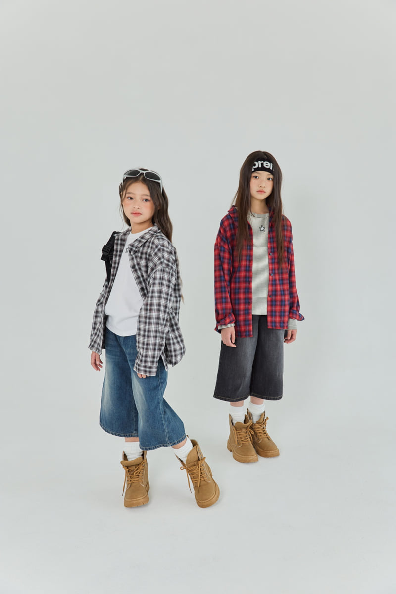 Sm2 - Korean Children Fashion - #minifashionista - H02 Check Shirt - 6