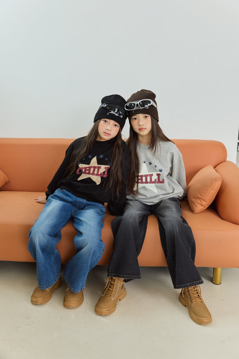 Sm2 - Korean Children Fashion - #minifashionista - T12 Vintage Star Sweatshirt - 4