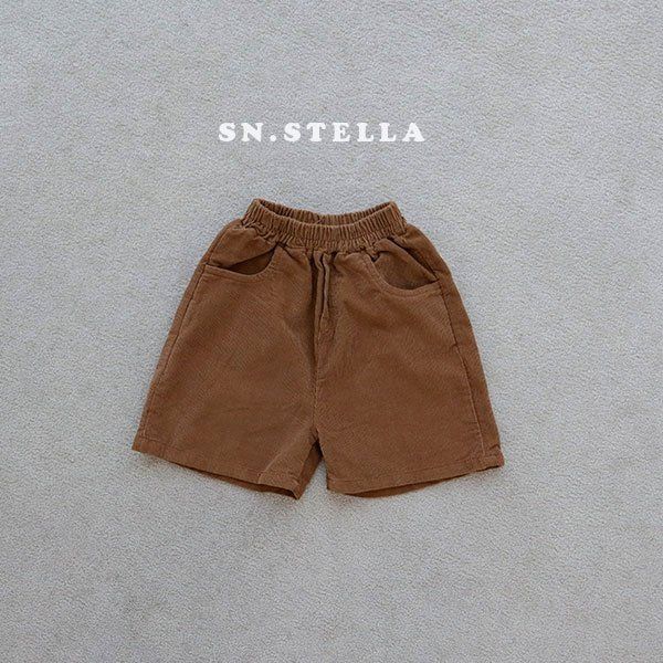 Sn.stella - Korean Children Fashion - #childofig - Corduroy Shorts Flower - 5