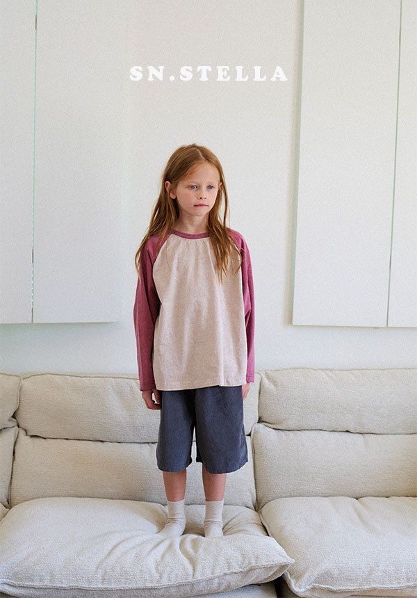 Sn.stella - Korean Children Fashion - #childofig - Pig Raglan Tee - 10