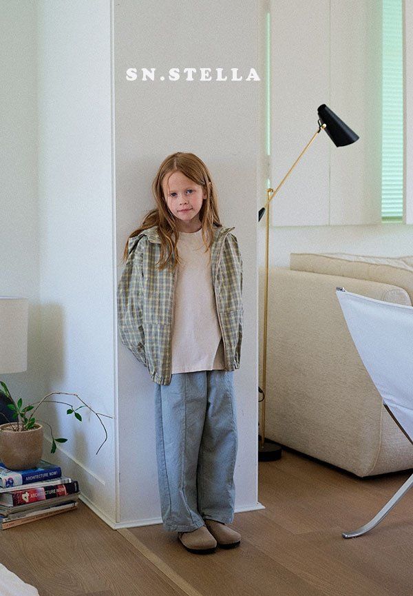 Sn.stella - Korean Children Fashion - #childofig - Check Hood Jumper - 4