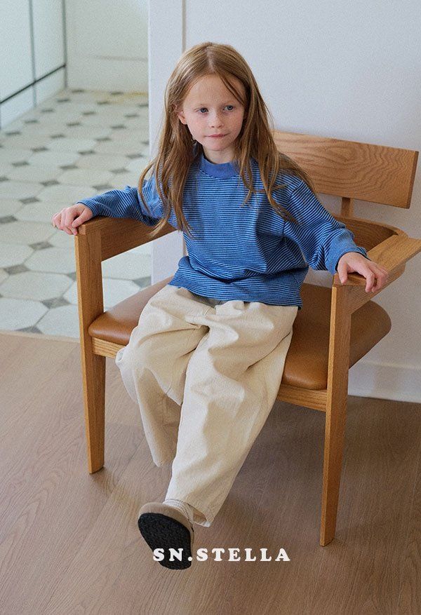 Sn.stella - Korean Children Fashion - #childrensboutique - Cozy Stripe Tee