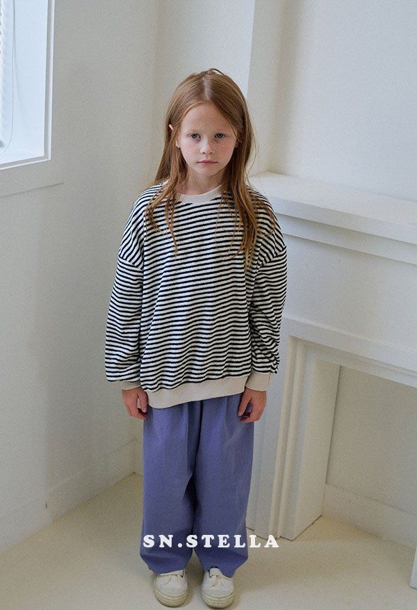 Sn.stella - Korean Children Fashion - #designkidswear - Terry Stripe Sweatshirt - 5