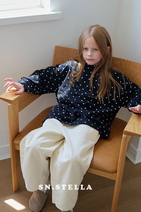 Sn.stella - Korean Children Fashion - #designkidswear - Mono Dot Tee
