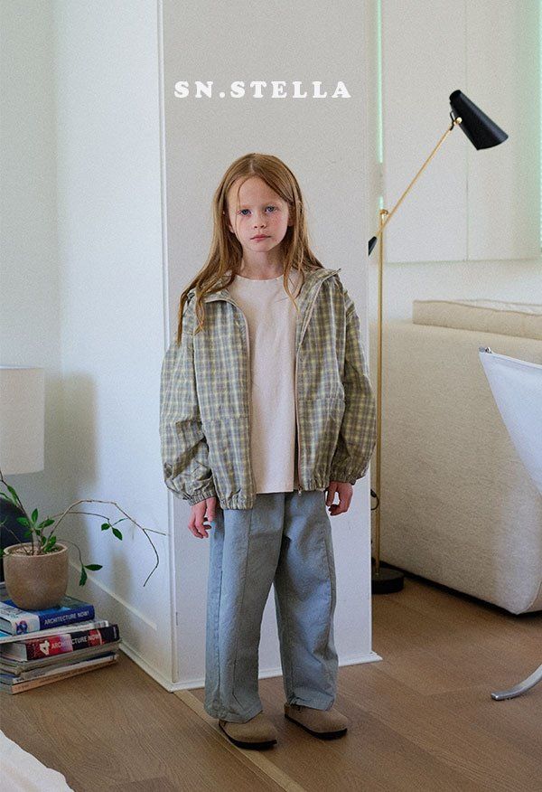 Sn.stella - Korean Children Fashion - #fashionkids - Check Hood Jumper - 7