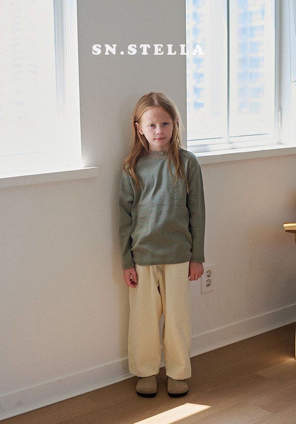 Sn.stella - Korean Children Fashion - #discoveringself - Cozy Stripe Tee - 4