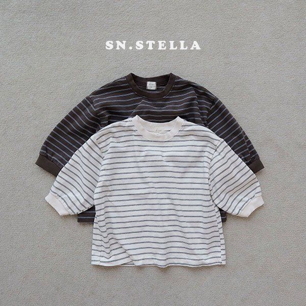 Sn.stella - Korean Children Fashion - #fashionkids - Dual Stripe Tee - 3