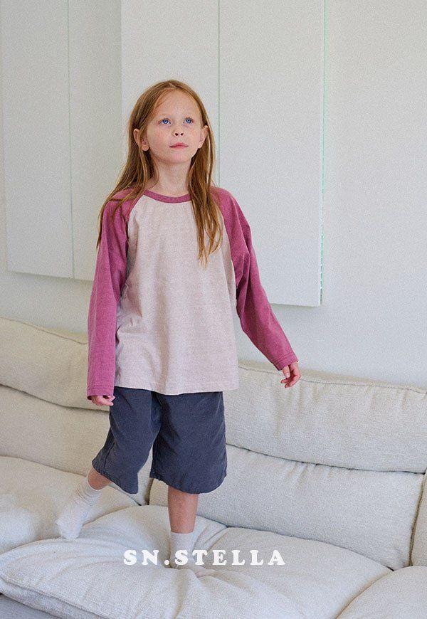 Sn.stella - Korean Children Fashion - #fashionkids - Pig Raglan Tee
