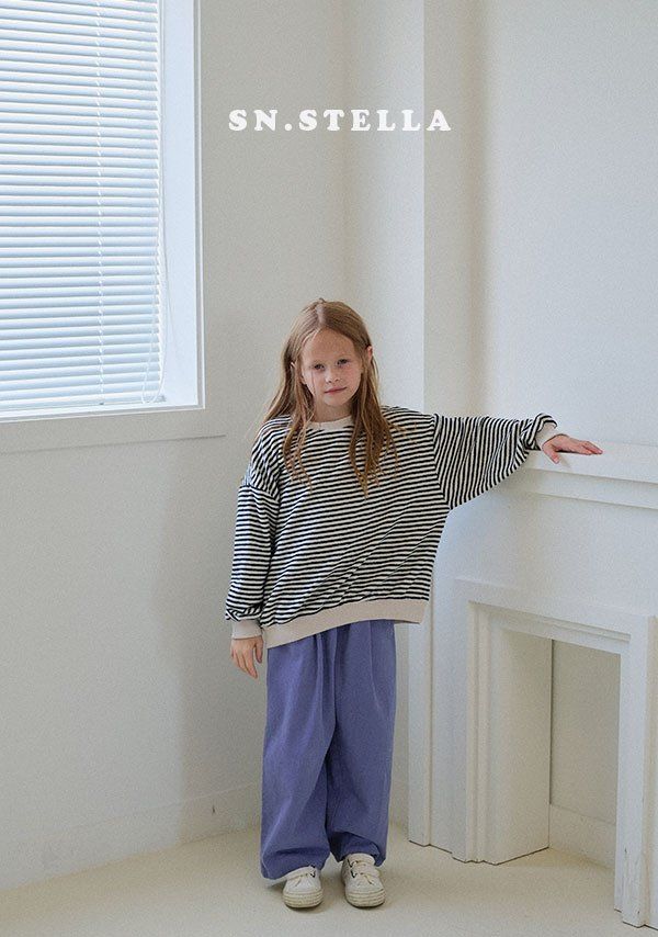 Sn.stella - Korean Children Fashion - #fashionkids - Terry Stripe Sweatshirt - 7