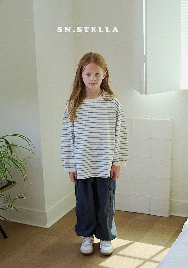 Sn.stella - Korean Children Fashion - #fashionkids - Dual Stripe Tee - 4