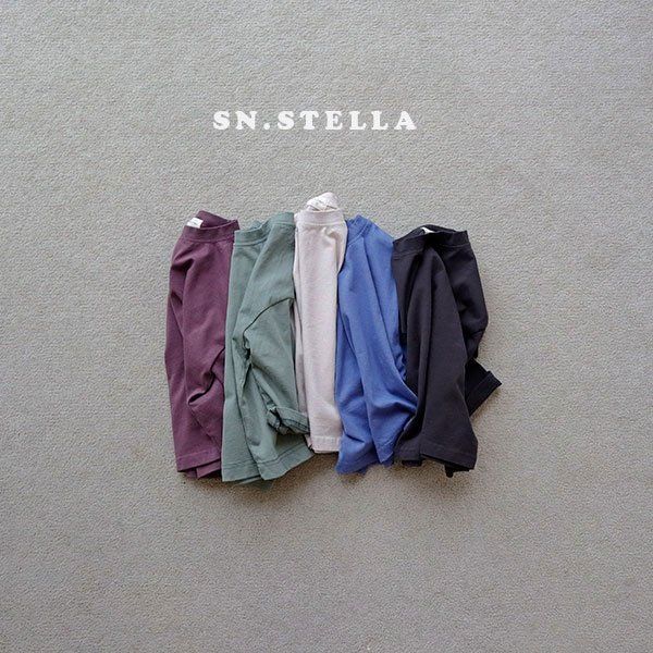 Sn.stella - Korean Children Fashion - #kidsshorts - Solid Tee - 3