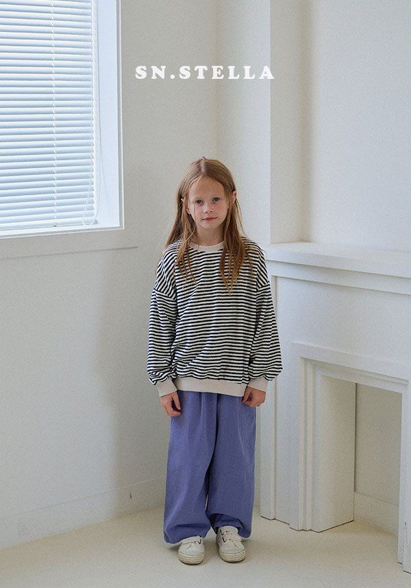 Sn.stella - Korean Children Fashion - #kidsshorts - Terry Stripe Sweatshirt - 8