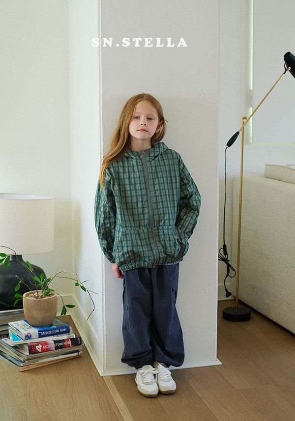 Sn.stella - Korean Children Fashion - #kidsstore - Check Hood Jumper - 9