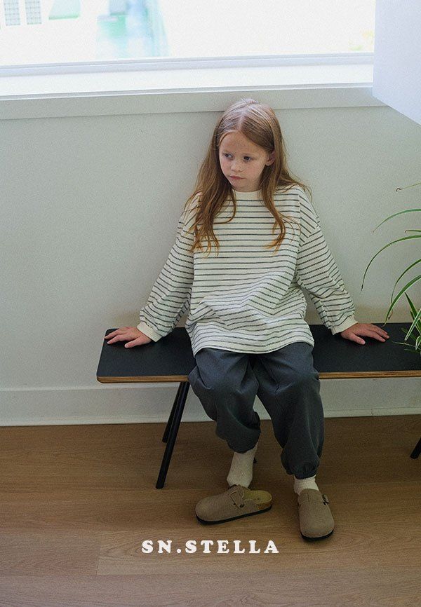 Sn.stella - Korean Children Fashion - #kidsstore - Dual Stripe Tee - 5