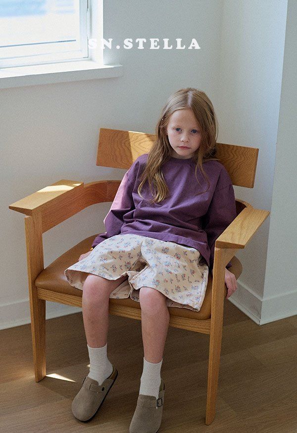 Sn.stella - Korean Children Fashion - #kidsshorts - Solid Tee - 4