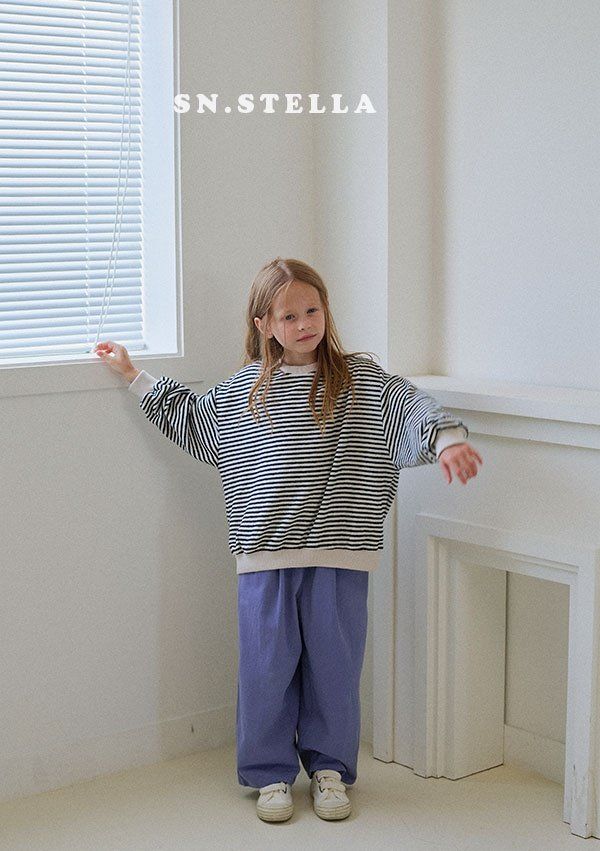 Sn.stella - Korean Children Fashion - #kidsstore - Terry Stripe Sweatshirt - 9