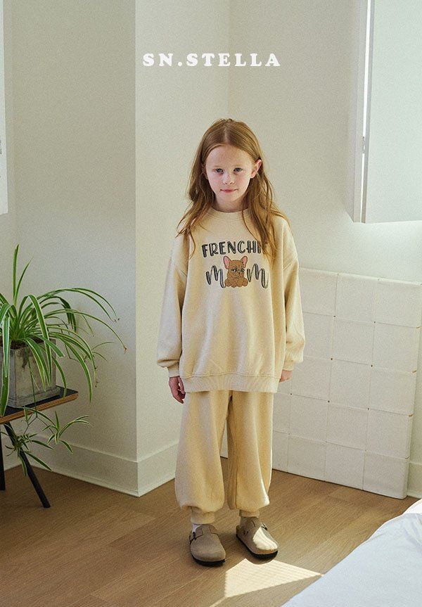 Sn.stella - Korean Children Fashion - #kidsshorts - Le Bulldog Sweatshirt - 4