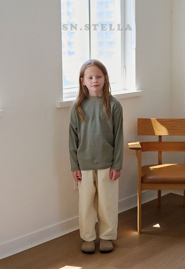 Sn.stella - Korean Children Fashion - #kidzfashiontrend - Cozy Stripe Tee - 7
