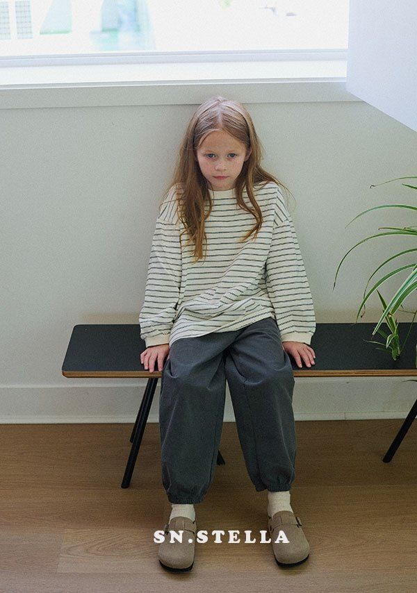 Sn.stella - Korean Children Fashion - #kidzfashiontrend - Dual Stripe Tee - 6