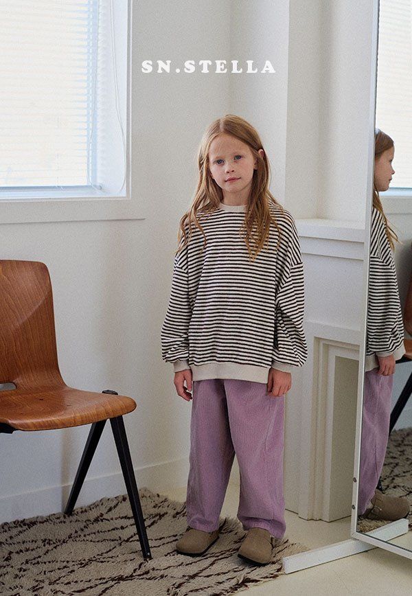 Sn.stella - Korean Children Fashion - #kidzfashiontrend - Terry Stripe Sweatshirt - 10