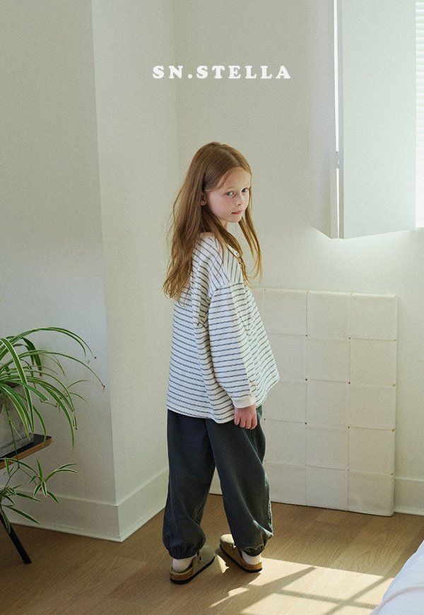 Sn.stella - Korean Children Fashion - #littlefashionista - Dual Stripe Tee - 8