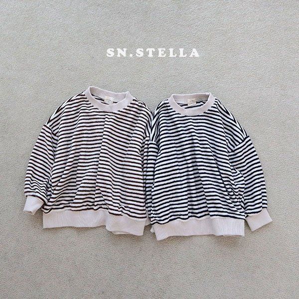 Sn.stella - Korean Children Fashion - #littlefashionista - Terry Stripe Sweatshirt - 12