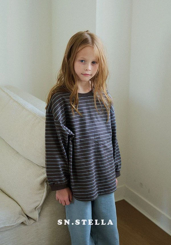 Sn.stella - Korean Children Fashion - #magicofchildhood - Dual Stripe Tee - 9