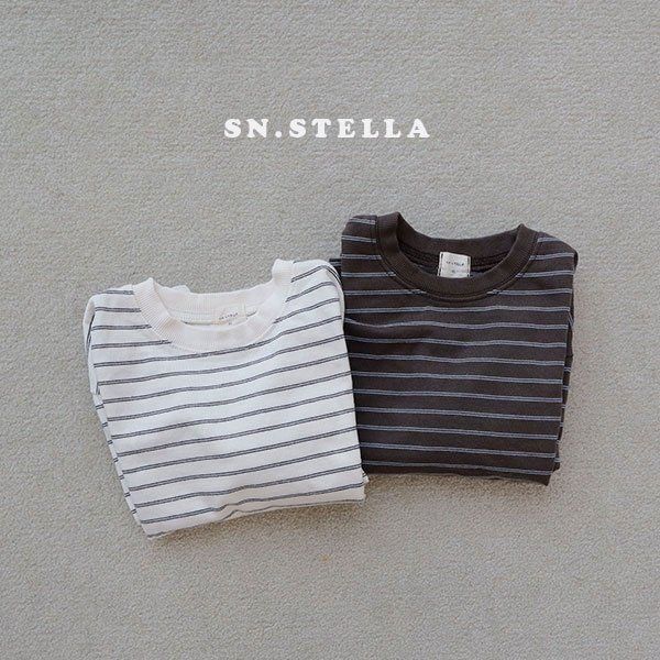 Sn.stella - Korean Children Fashion - #prettylittlegirls - Dual Stripe Tee - 11