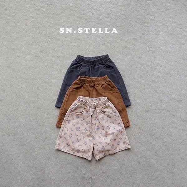 Sn.stella - Korean Children Fashion - #toddlerclothing - Corduroy Shorts Flower - 4