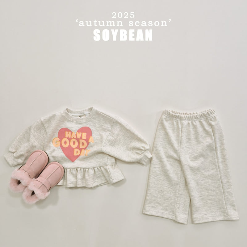 Soybean - Korean Children Fashion - #Kfashion4kids - Good Day Frill Top Bottom Set - 12